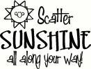 Scatter Sunshine vinyl decal