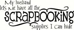 Scrapbooking Supplies vinyl decal