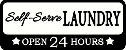 Self-Serve Laundry Room vinyl decal