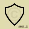 Shield Outline (1) vinyl decal