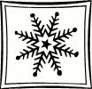 Snowflake in Frame vinyl decal