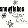 Snowflakes are Kisses vinyl decal