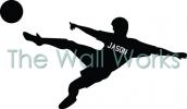 Soccer Player and Name vinyl decal