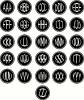 Solid Circle Monogram vinyl decal