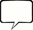 Square Conversation Bubble (4) vinyl decal