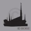 Idaho Boise Temple Silhouette vinyl decal