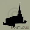 Missouri St. Louis Temple Silhouette vinyl decal