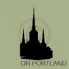 Oregon Portland Temple Silhouette vinyl decal