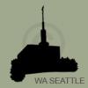 Washington Seattle Temple Silhouette vinyl decal