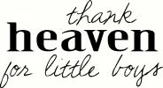 Thank Heaven For Little Boys (1) vinyl decal