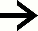 Thin Arrow - Short vinyl decal