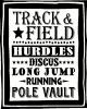 Track and Field Subway Tile vinyl decal
