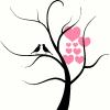 Tree with Hearts vinyl decal