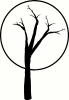 Tree with Moon vinyl decal