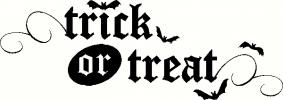 Trick or Treat (4) vinyl decal