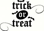 Trick or Treat vinyl decal