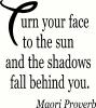 Turn Your Face to the Sun vinyl decal