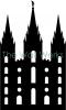 Utah Salt Lake City Temple Silhouette (2) vinyl decal