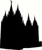 Utah Salt Lake City Temple Silhouette vinyl decal