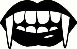Vampire Teeth vinyl decal