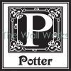 Victorian Monogram Square vinyl decal