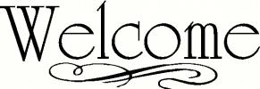 Welcome vinyl decal