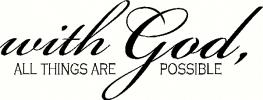 With God All Things are Possible vinyl decal