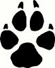 Wolf Paw Print vinyl decal