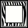 Zebra Frame vinyl decal