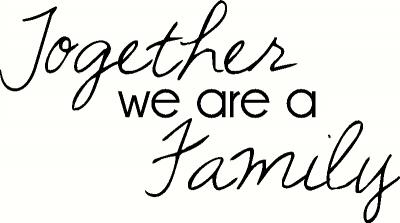 Together we are a Family vinyl decal