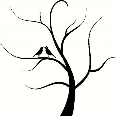 Tree with Birds vinyl decal