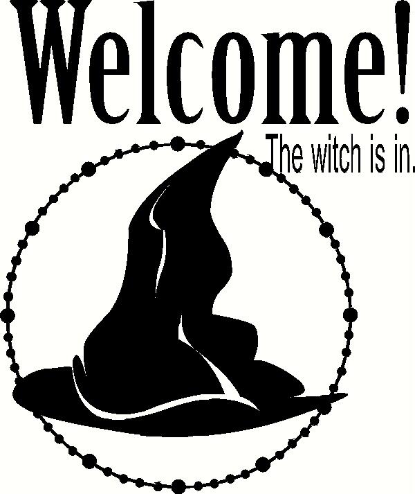 The Witch is In (2) vinyl decal