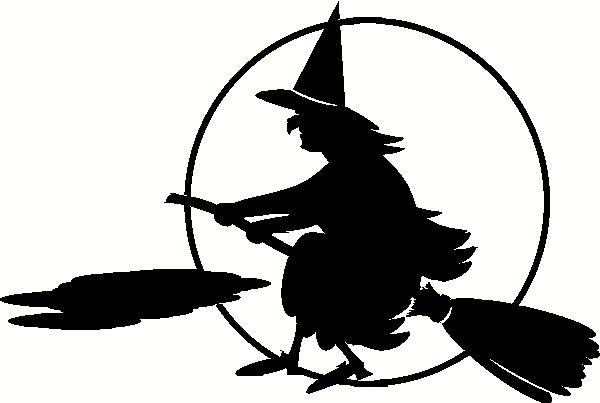 Witch with Moon vinyl decal